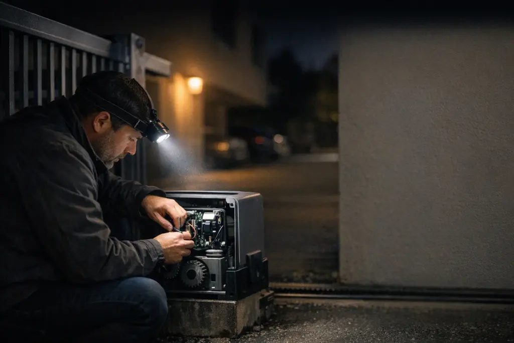 تعمیر درب پارکینگ شبانهروزی